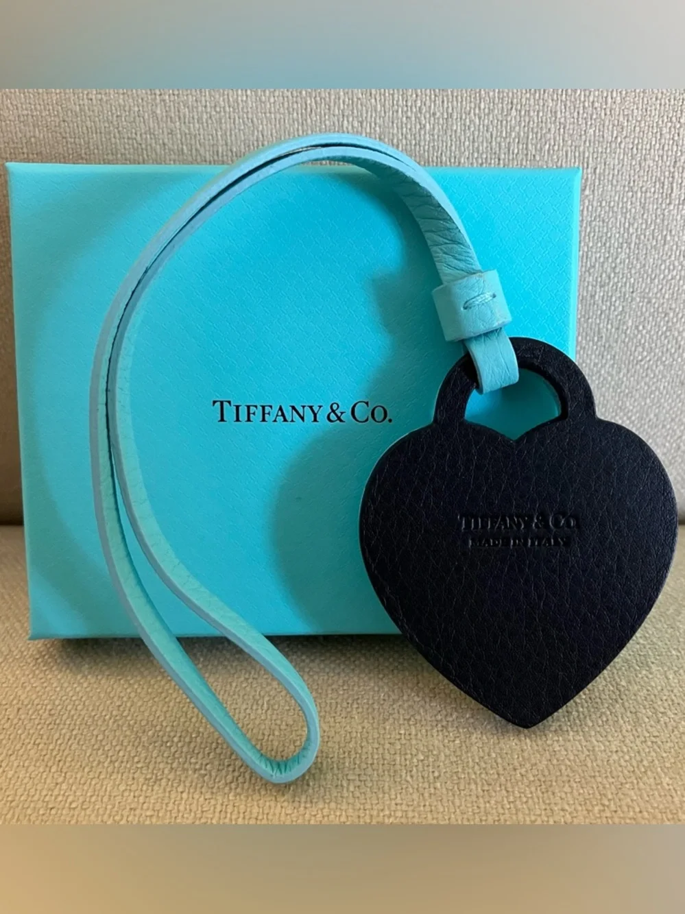 Tiffany & Co. "Please Return to Love" Heart Bag Charm - Picture 2 of 4